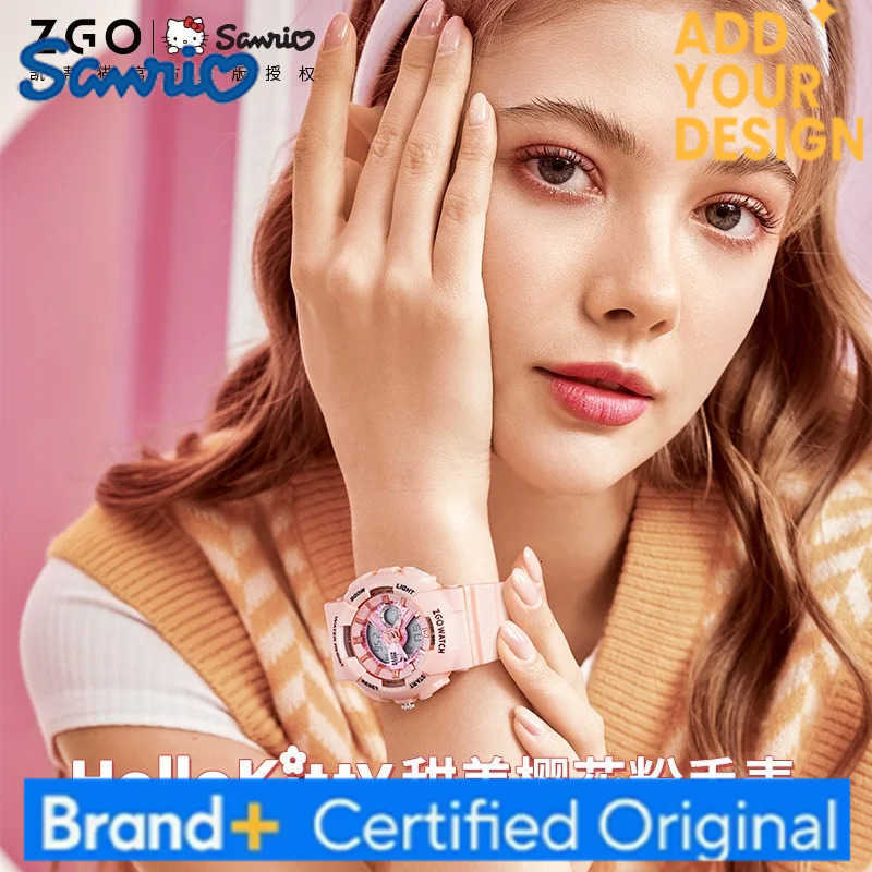 Sanrio Hello Kitty Womens Digital Watch Sports Watch Multi-Function Dual-Display Waterproof Wristwatch Gift 8511 H251223