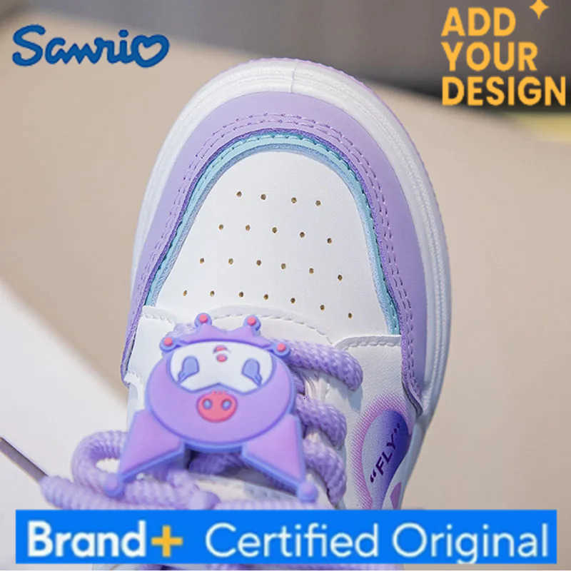 Sanrio Kuromi Childrens Fashion Cartoon Casual Sports Shoes Spring Autumn Kids Soft Sole Running Sneakers Trendy Board Shoes H251223