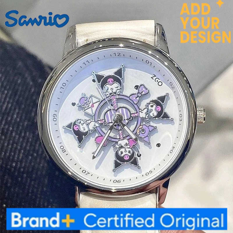 Sanrio kuromi waterproof watch kawaii cartoon character cute creative exquisite fashion versatile girl quartz watch holiday gift H2512231