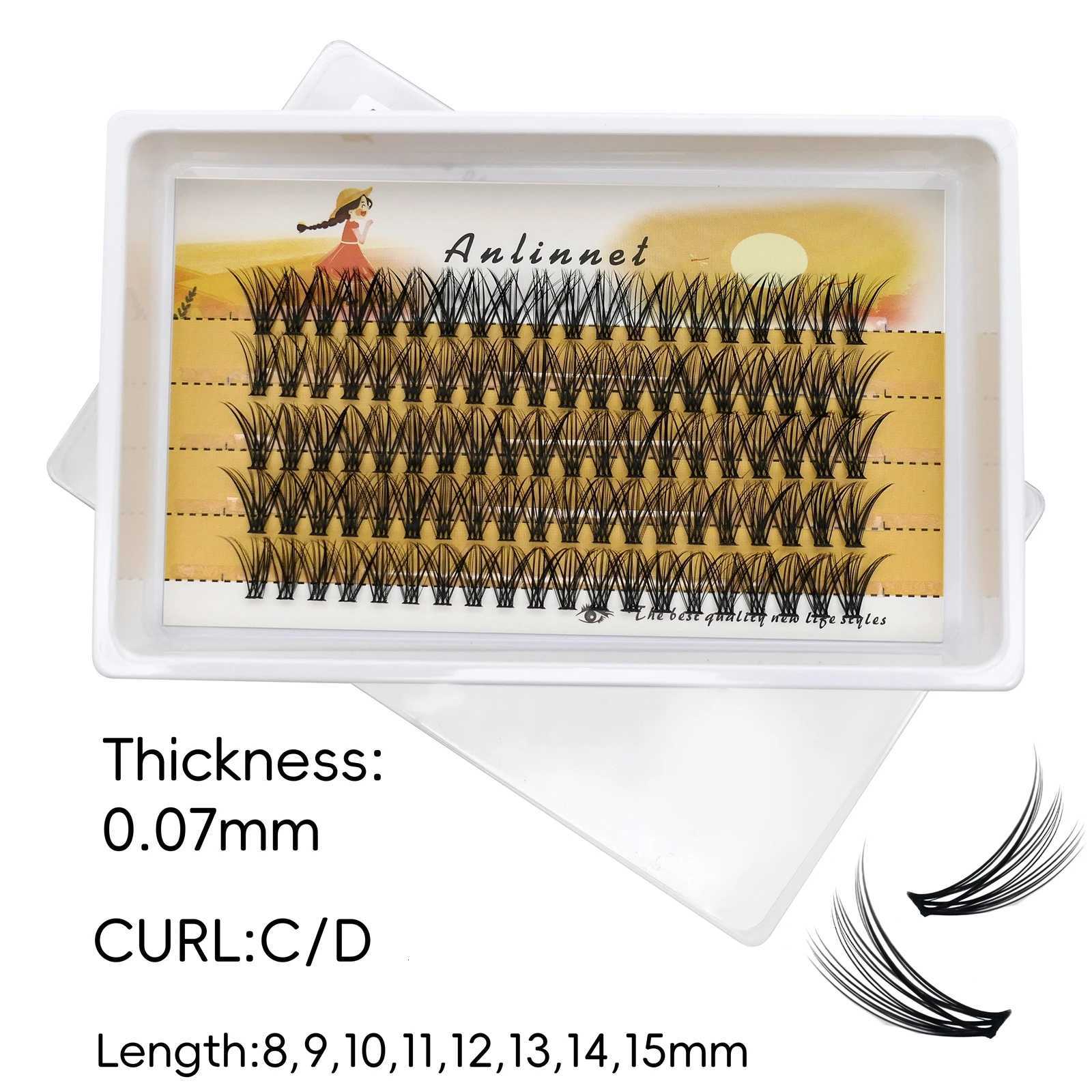 100 clusters of mink eyelashes extended natural eyelashes 20D/30D/40D/50D personal eyelash clusters makeup eyelash extensionT251223