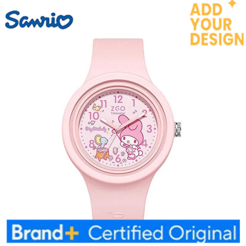 Sanrio Watches for Girls My Melody Wrist Watch Female Style Jelly Table Wiith Noctilucent Hello Kitty Waterproof Quartz Watch H251223