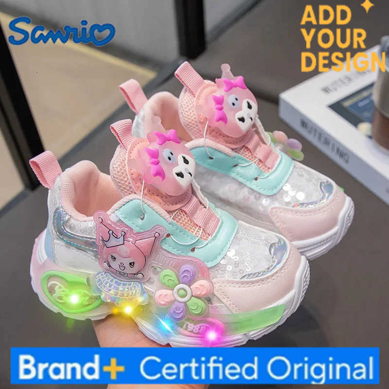 Sanrio running shoes children Toddler shoes spring autumn lighting casual shoes hello kitty Sneakers H251223