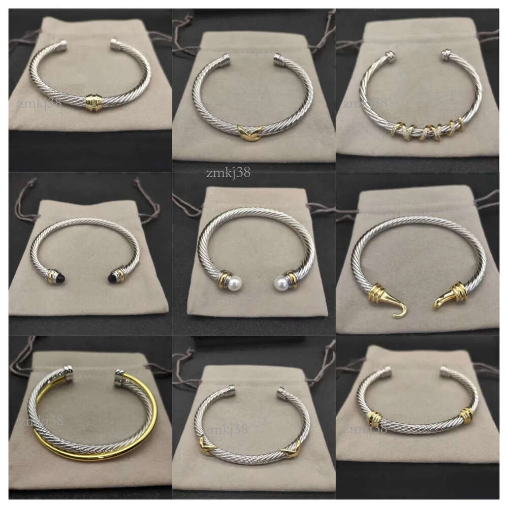 Davidlys yurmon bracelet designer bracelet fashion vintage cable 925 gold luxury jewelry Luxury fashion classic