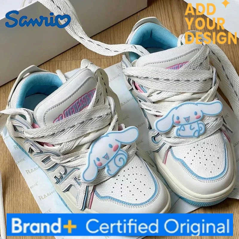 Sanrio Hello Kitty Skateboard Shoes Cinnamoroll Kawaii Casual Couple Sports Thick Sole Non-slip Wear-resistant Skateboard Shoes H251223