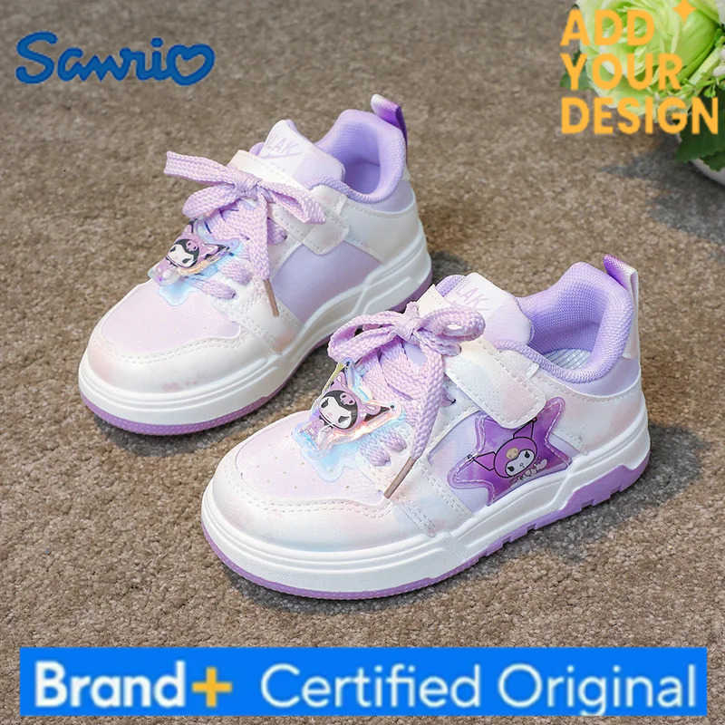 Sanrio Girlss Cute Cartoon Kuromi Sports Shoes 2024 New Product High Top Soft Sole Casual Sneakers Boys Anti Slip Running Shoe H251223