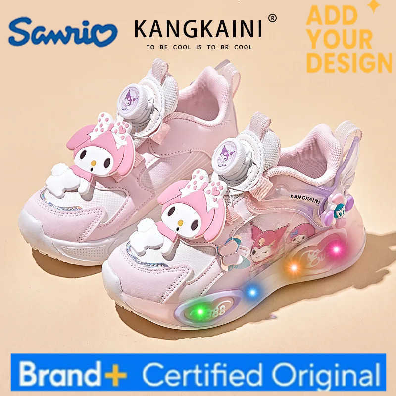 Sanrio Hot Girl My Melody Kawaii Fashion Luminous Shoes Student Spring and Autumn Seasons Cartoon Child Casual Shoes New Style H251223