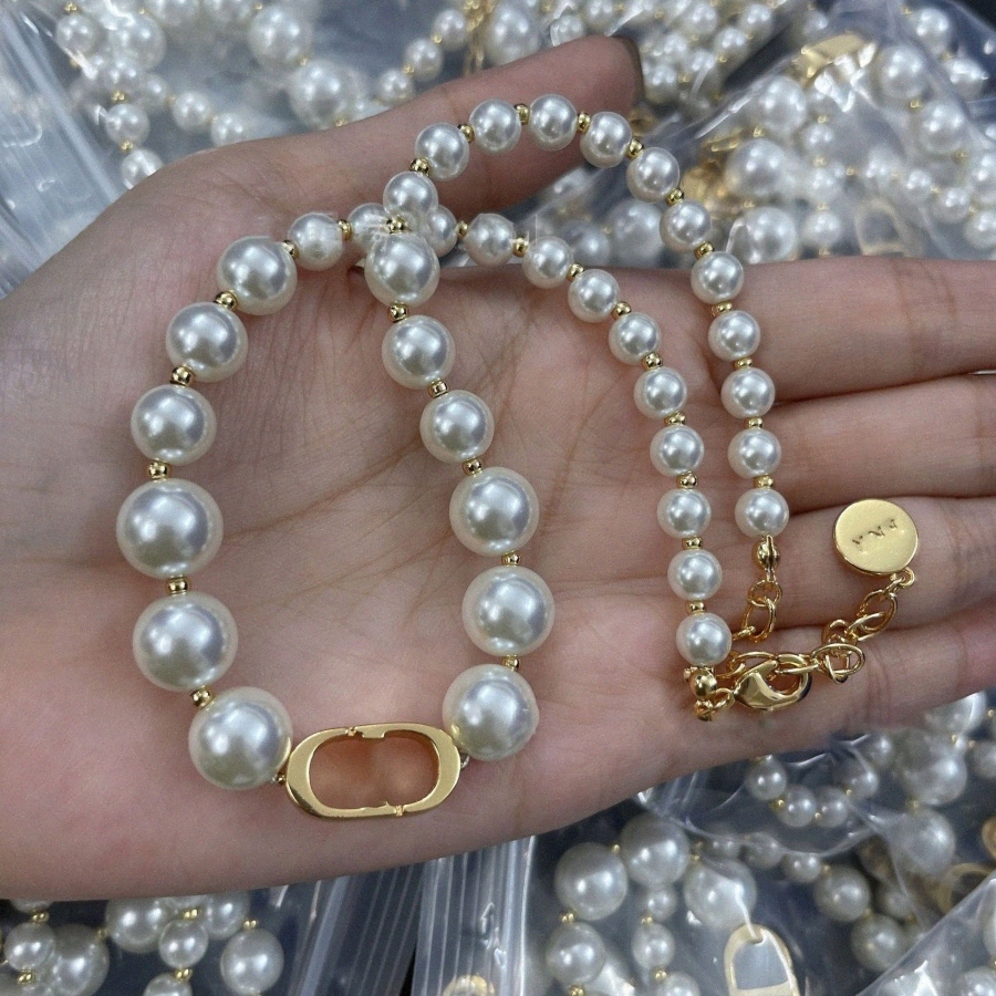 High end version Letter pearl necklace for women Designer necklace Set match Stainless Classic fashion elegant Jewelry Gift for Lady Pendant Necklaces P6J6#
