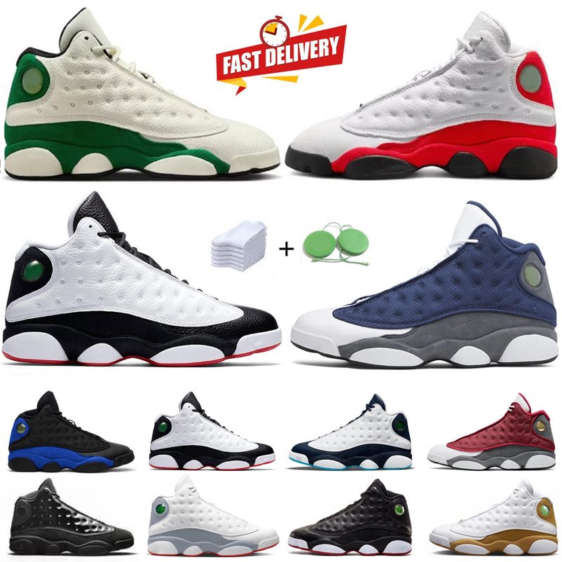 Big Size Basketball Shoes Men Sneaker True Red Black Cat Flint Playoffs University French Brave Blue Obsidian Pine Lucky Green Wheat Man 13s Trainers Sports Sneakers