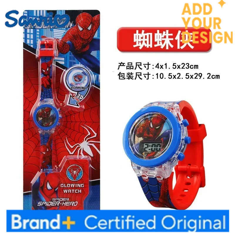 Sanrio Hello Kitty Child Glow Cartoon Electronic Watch Action Figure Kuromi My Melody Cute Luminous Toy Watch Kids Gifts Boxed H251223