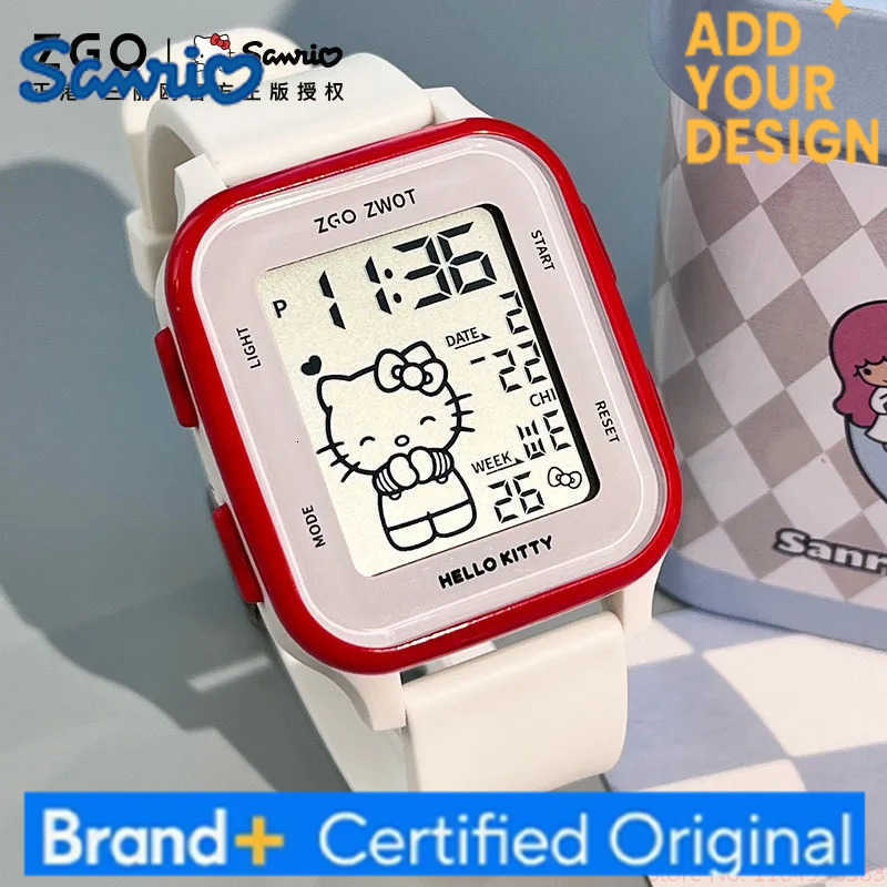 Sanrio Hellokitty Cinnamoroll Electronic Waterproof Student Sports Watch Cartoon Sports Watch Cartoon Kawaii Gift Toys H251223