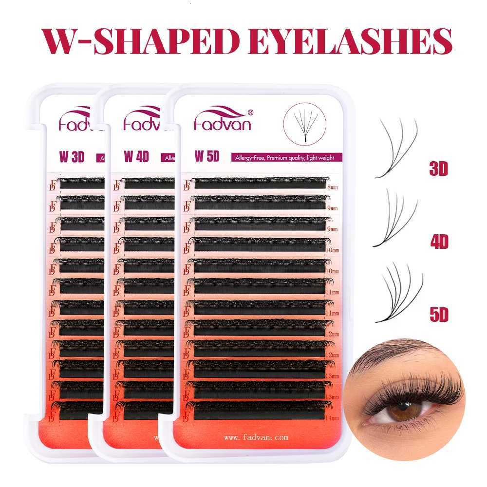 3D/4D/5D/6D/7D/8D W Shape Eyelash Extension curl C/D Premade Volume Fan False Eyelashes Natural Faux Mink Lashes Makeup SuppliesT251223