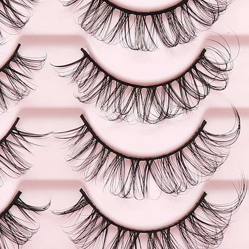 Russian Strip Lashes Makeup Lashes 25mm 3D Mink Volume Fluffy Natural False Eyelashes Thick Dramatic Mink Eyelashes WholesaleT251223