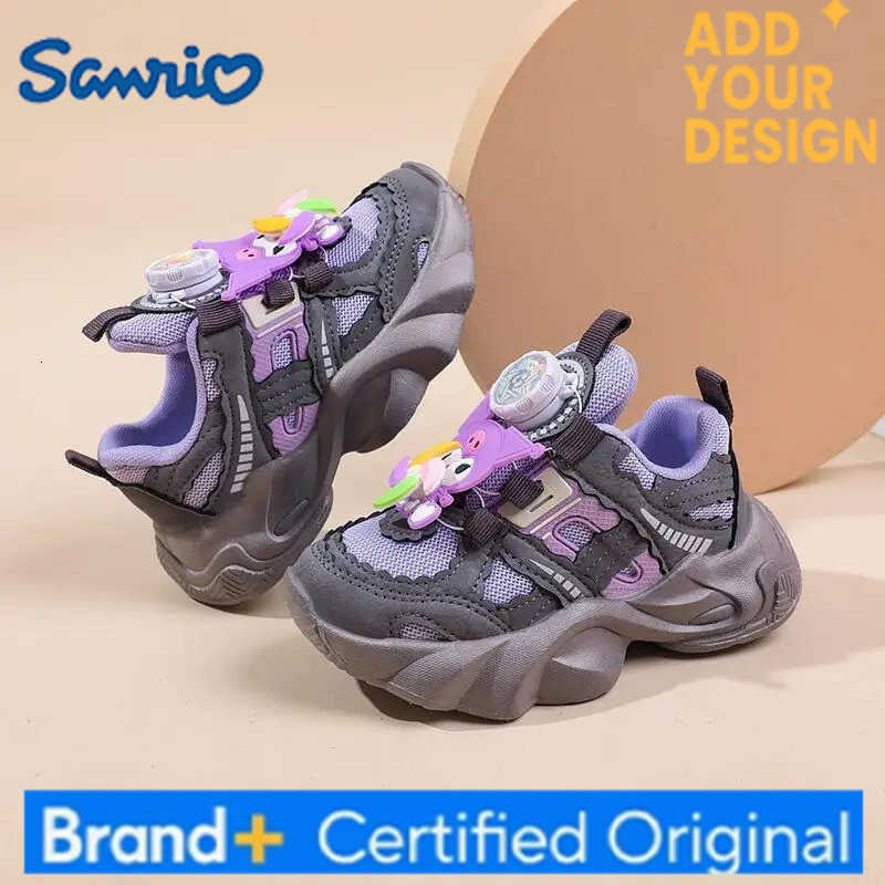 Sanrio Kuromi Girls New Casual Shoes Childrens Animal Cartoon Fashion Soft Sole Breath Sports Shoes Comfortable Running Shoes H251223