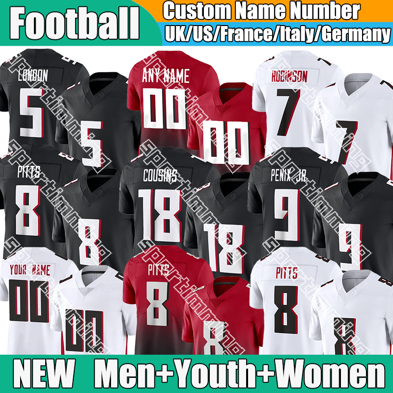 Atlantacity Falcon jersey Robinson Cousins London Pitts Penix Jr Bates III Garrett Football Jerseys 80