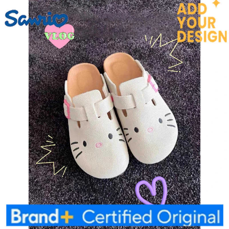 Sanrio Hello Kitty Slippers Flat Shoes Anti Slip Cute Kawaii Cozy Y2K Style Casual Comfortable Sweet Cartoon Outdoor Girl Gift H251223