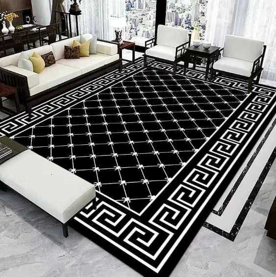Nordic Light Luxury Living Room Rugs Modern Simplicity Style Bedroom Geometry Carpet Decor Non-slip Floor Mats Big Size Decorate H251022