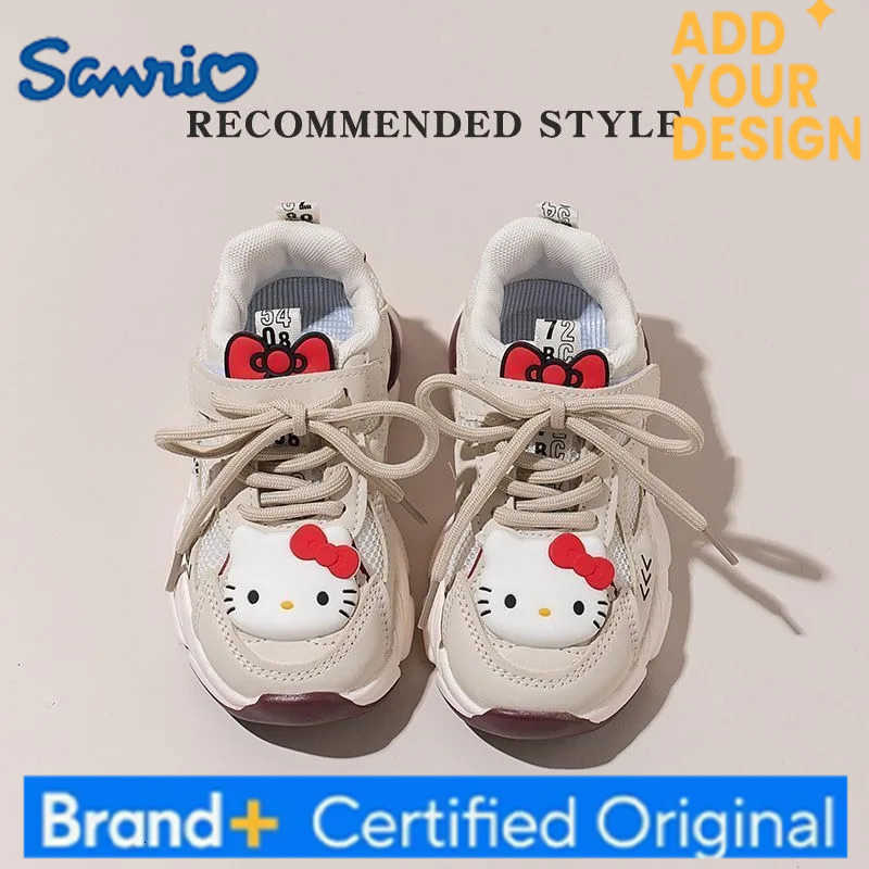 Sanrio Hello Kitty Kuromi Anime Kawaii Children Casual Shoes 2025 Spring Autumn Cute Children Sports Breathable Sneakers Gifts H251223