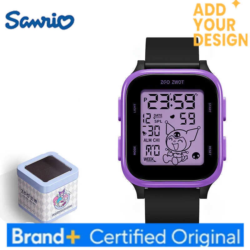 Sanrio New Miniso Watch Kawaii Hello Kitty Kuromi Student Waterproof Watch Ins Korean Cartoon Anime Friend Birthday Gift H251223