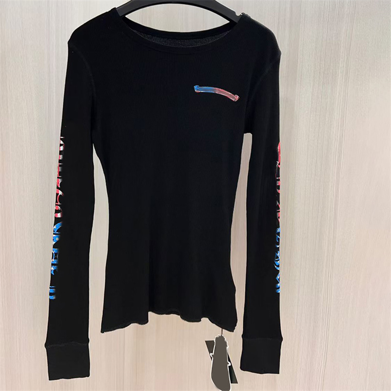 Designer Women Bottoming Shirt Letter Print Long Sleeve Thin Breathable Top Brand Simple Base Tops