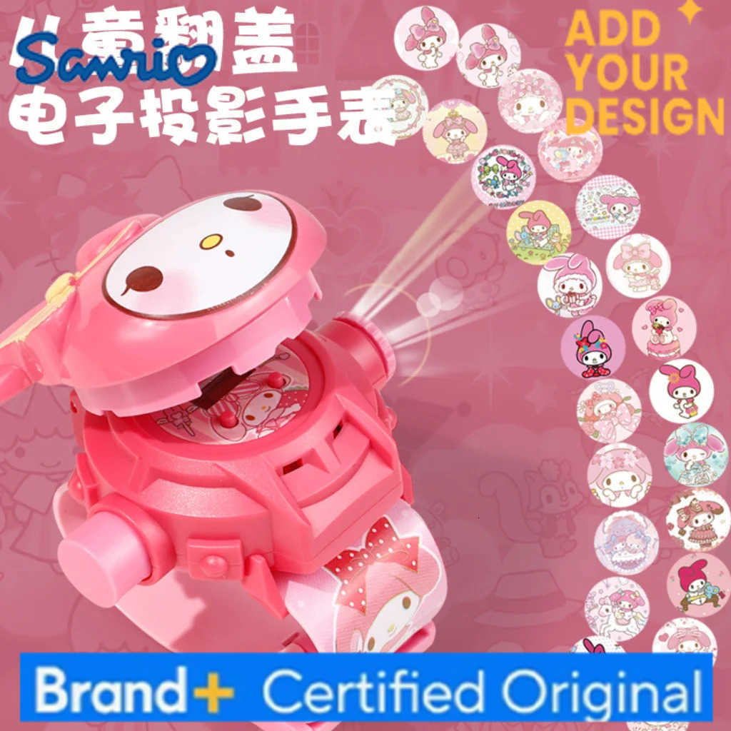 Sanrio 3D Projection Digital Watch Cinnamoroll Hello Kitty Kuromi Melody Anime Figures Cartoon Cute Toy Gifts for Girls Children H25122311