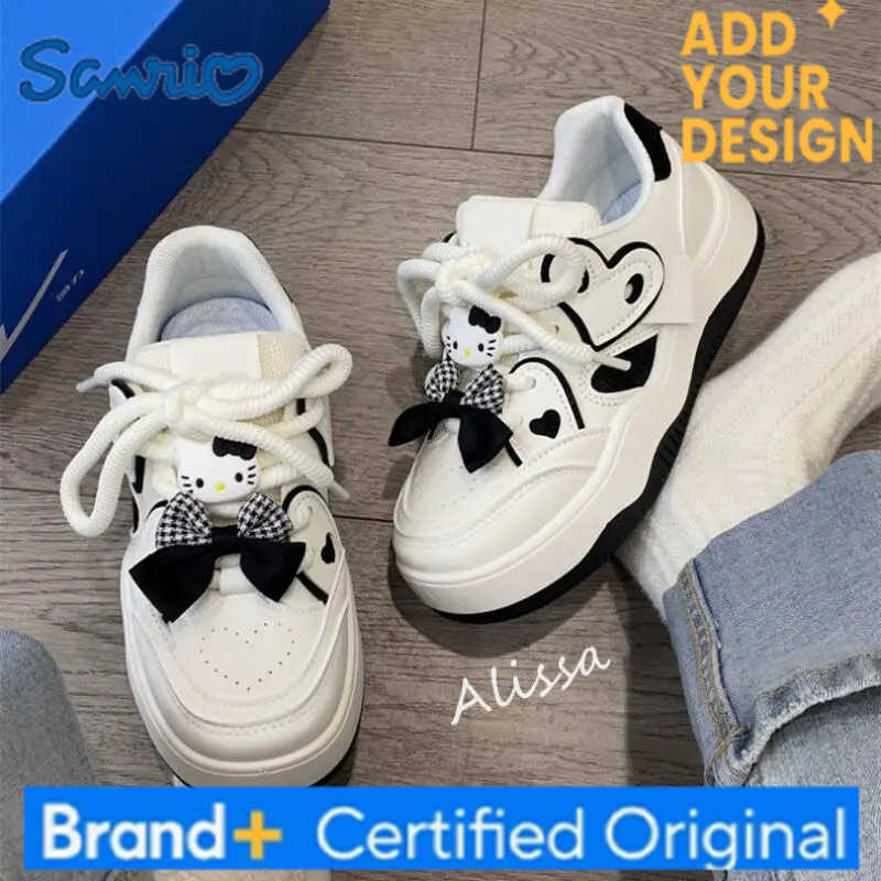 Sanrio Kawaii Sneakers Hello Kitty Casual Shoes Female Cartoon Anime Thick Bottom Shoes Cute Girls Student Womens Casual Sneakers H251223