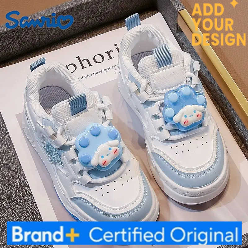 Sanrio Cinnamoroll Anime Kawaii Casual Children Shoes Spring Autumn 2025 Cute Cartoon Pendant Sneakers Gifts for Girls Boys H251223