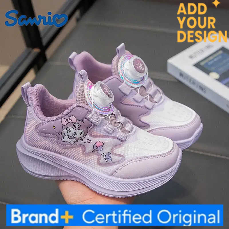 Sanrio Hello Kitty Kuromi Children Mesh Sneakers Kawaii Cartoon Spring and Autumn New Anime Running Shoes Soft Sole Daddy Shoes H251223