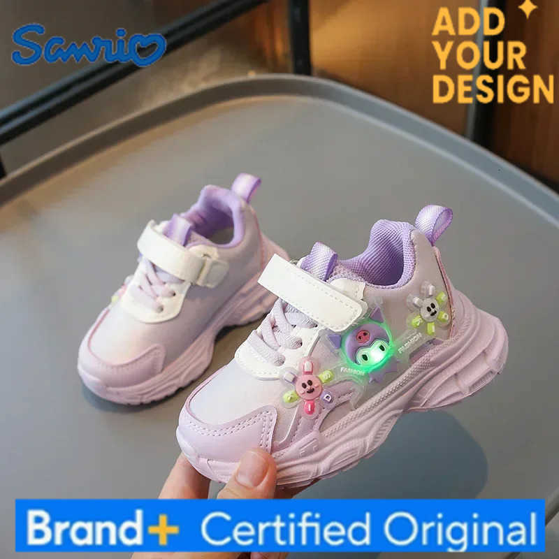 Sanrio hello kitty cartoon running shoes children casual shoes lights kuromi Autumn and winter LED sneakers sports shoes H251223
