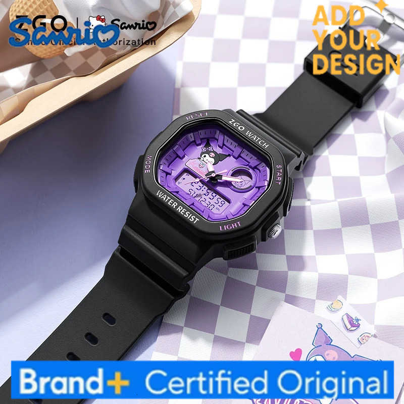 Sanrio Kuromi Kids Digital Watch for Boys and Girls Sporty Waterproof Square Electronic Watch Gift 810 H251223