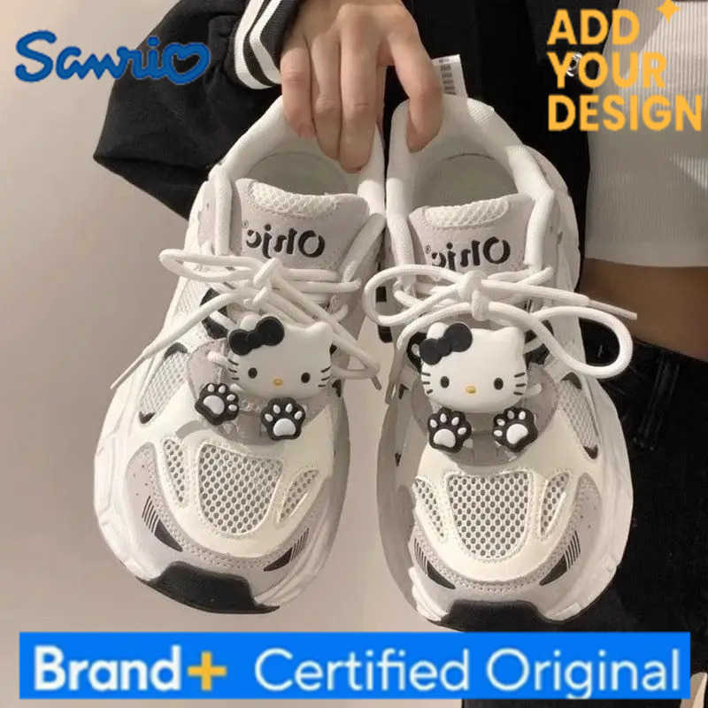 Sanrio Hello Kitty Anime Kawaii Baby Mesh Thick Soled Shoes 2025 Summer Cute Breathable Casual Sports Sneakers Gifts Toys H251223
