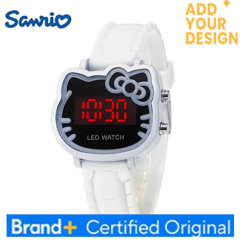 Sanrio New Hello Kitty Cute Cartoon Electronic Watch Child Primary School Students Girls Waterproof Kids Watches Women Gifts H251223