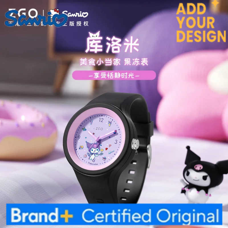 Sanrio Kuromi childrens watch For girls students Luminous silicone strap Waterproof quartz watch 877 H251223