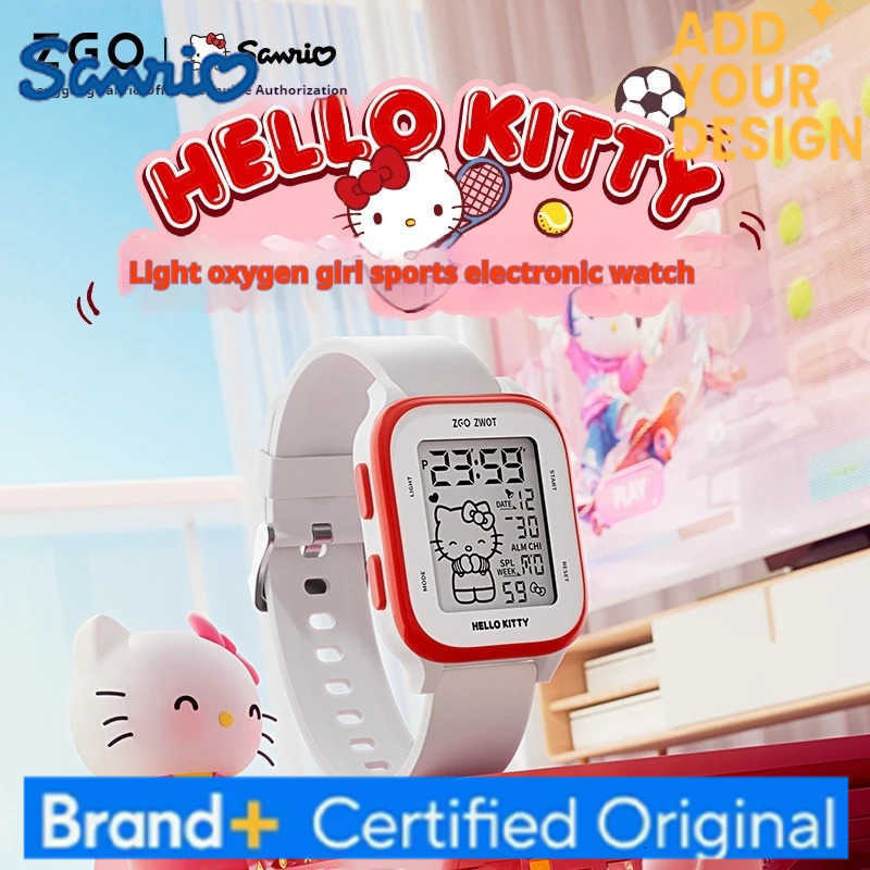 Sanrio Hellokitty Cinnamoroll Electronic Waterproof Student Sports Watch Cartoon Sports Watch Cartoon Kawaii Gift Toys H251223