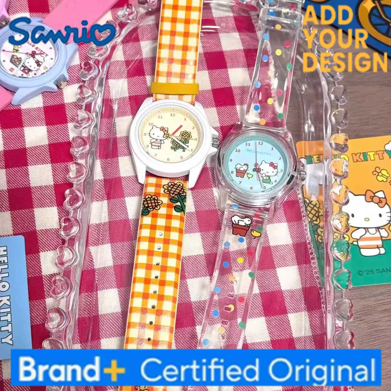 Sanrio New Genuine Hellokitty Childhood Fun Series Watch Blind Box Kt Cat Watch Mystery Box Hellokitty Anime Figure Decoration Gift Toy H251223