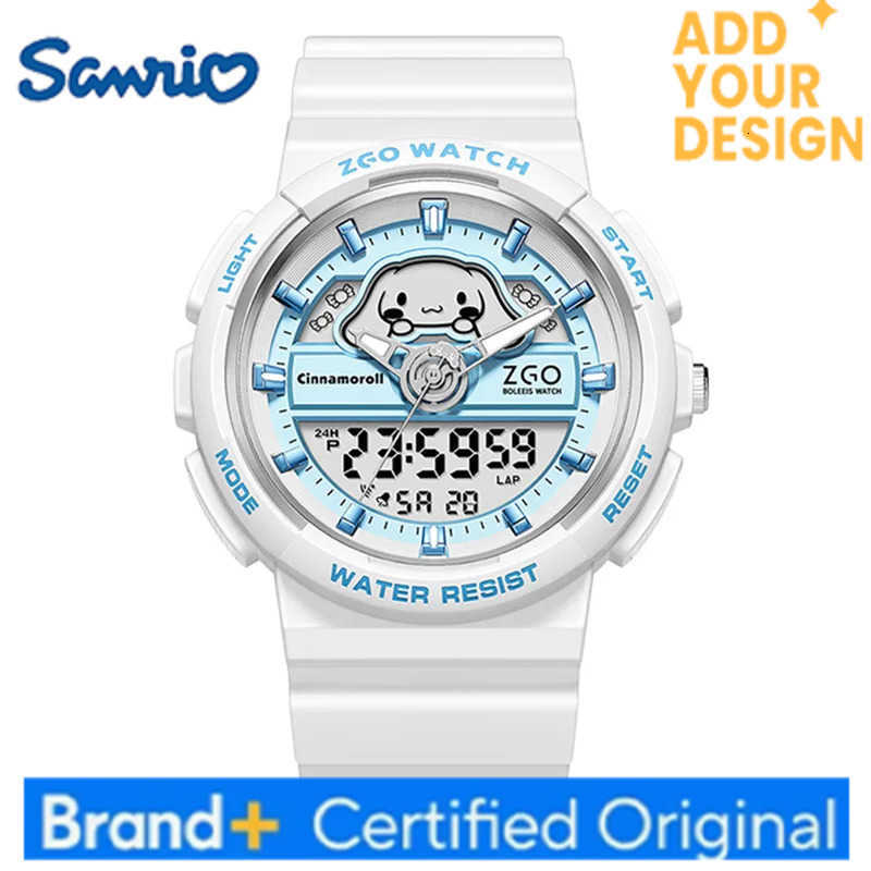 Sanrio Hello Kitty Watch Cinnamoroll Luminous Waterproof Alarm Clock Sports Women Girls Electronic Watches Kids Birthday Gifts H251223