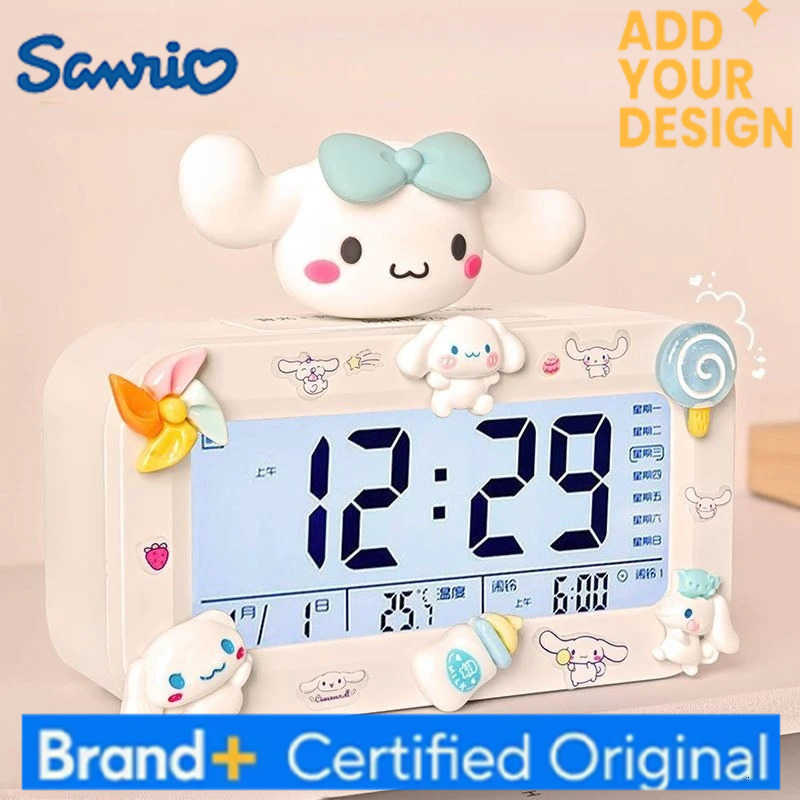 Sanrio New Hello Kitty My melody Kuromi Cinnamoroll Alarm Clock Creative High-value Cute Boys and Girls Smart Electronic Watch H251223