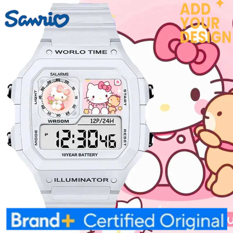 Sanrio Hello Kitty Kuromi My Melody watch creative high-value cartoon printed student smart sports waterproof wristwatch gift H251223