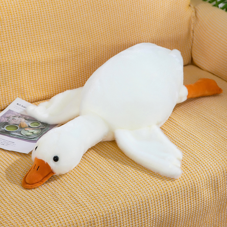 White goose throw pillow doll plush toy figurine Y260128