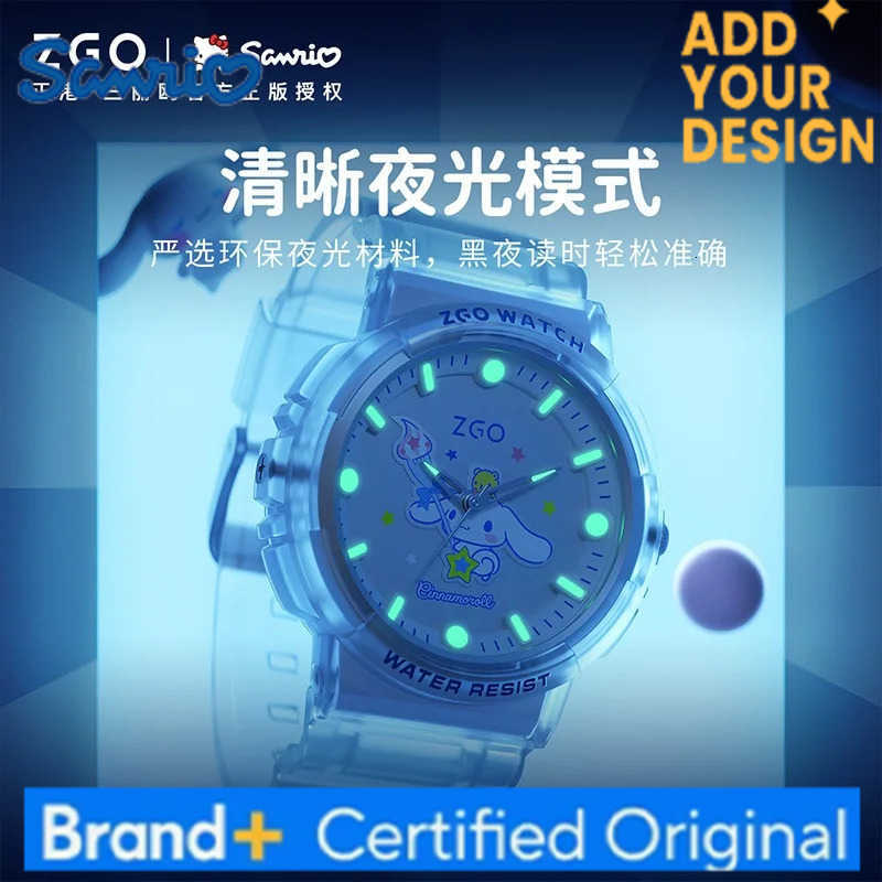 Sanrio X Cinnamoroll Childrens Watch Waterproof Fashion Quartz Watch Luminous Hands Creative Dial Plate Gift Boys Girls 355 H251223