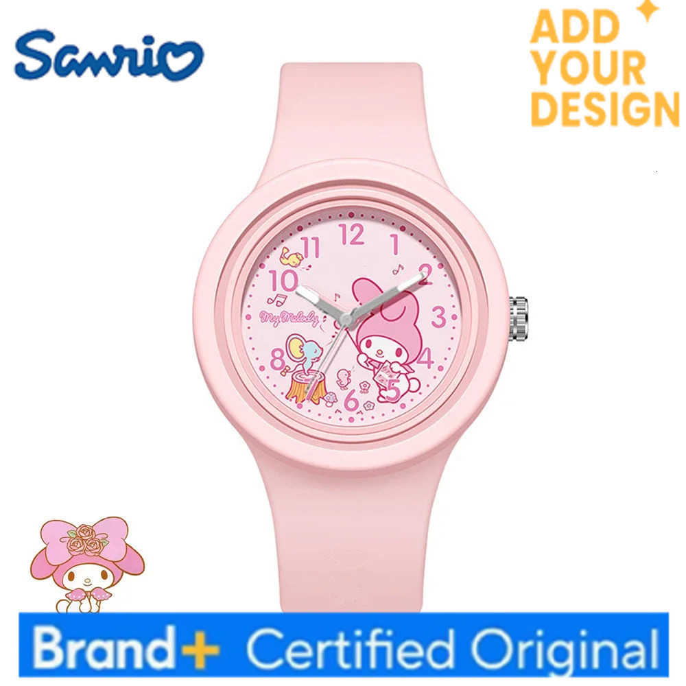 Sanrio Childrens Watch Kuromi Hello Kitty Quartz Casual Cartoon Melody WristWatch Girls Children Birthday Gifts H251223