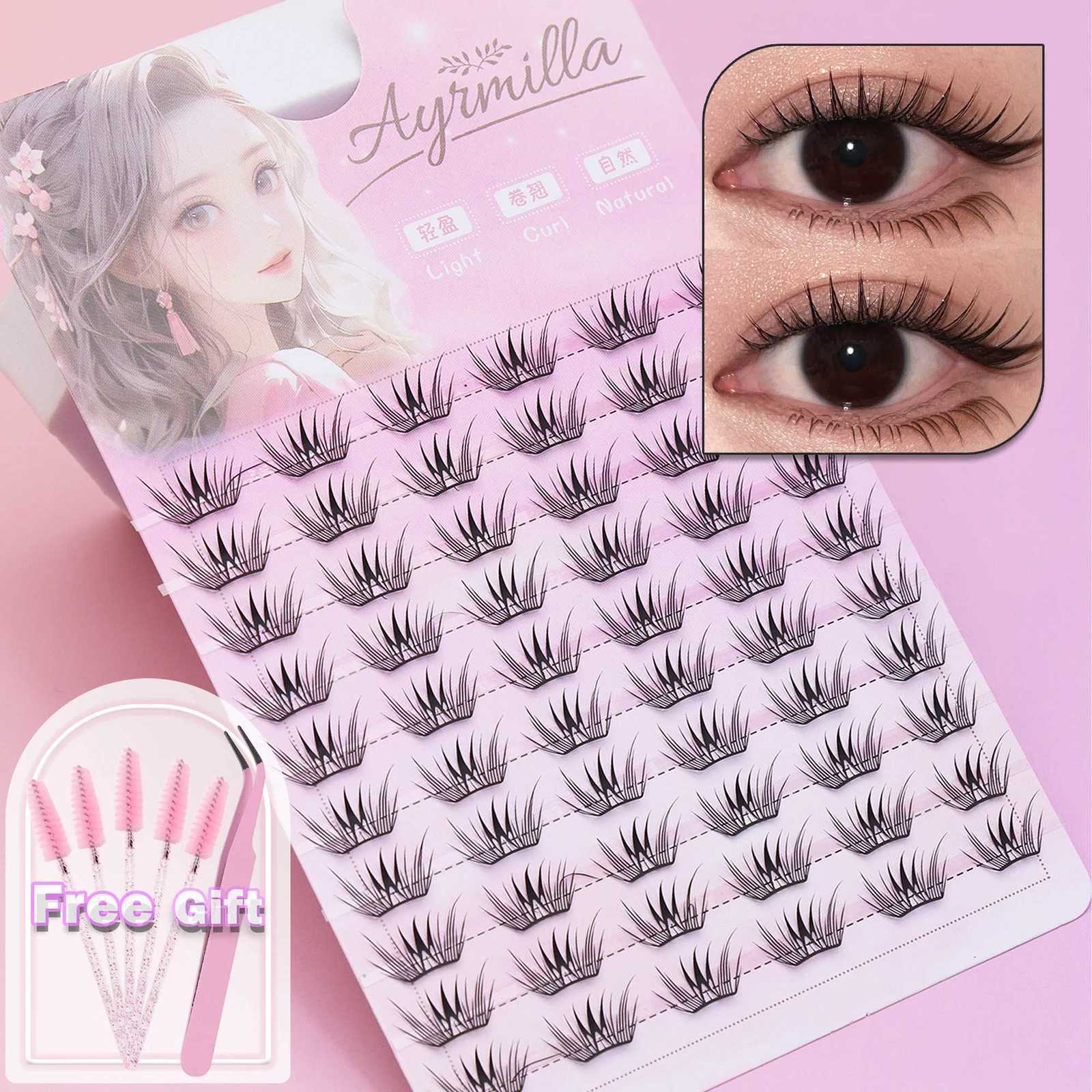 Natural false eyelashes Single cluster Fluffy and soft 3D Mink Eyelashes Long eyelashe daily work meetings false eyelashesT251223