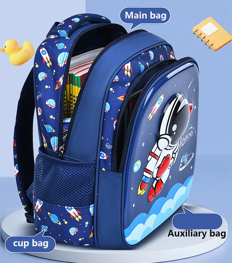 Childrens Shoulder Bag Kid Backpack Cartoon 3D Stereoscopic Astronaut Little Boy Dream Schoolbag Waterproof Elementary School 251222
