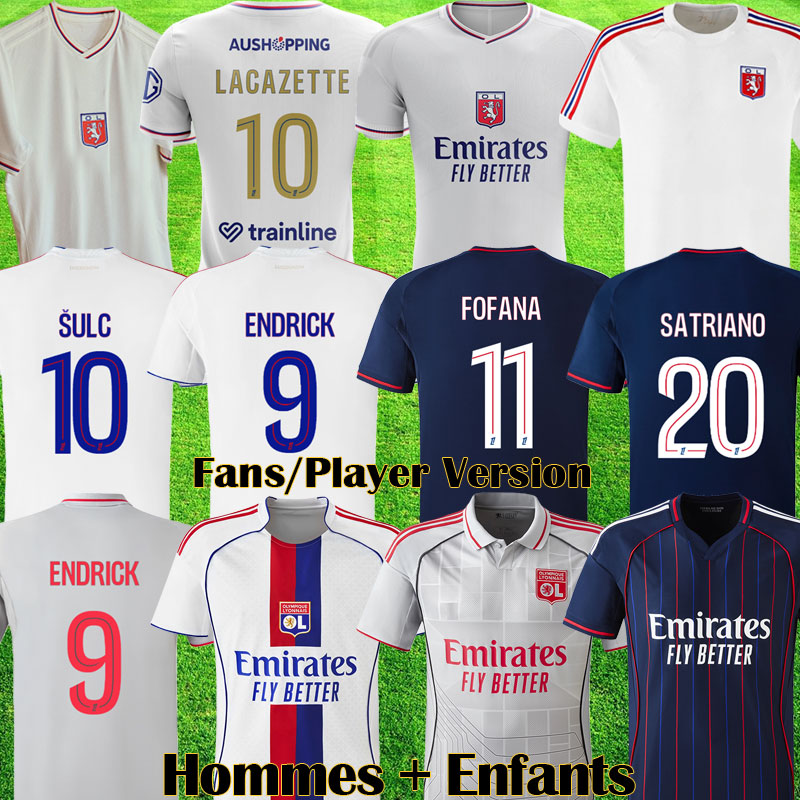 25 26 SULC Maillot de foot KARABEC Soccer JerseyS ENDRICK OL 75TH tops football shirts Lyon 75 Year Anniversary Kit SATRIANO kids equipment lyon kits MAITLAND NILES