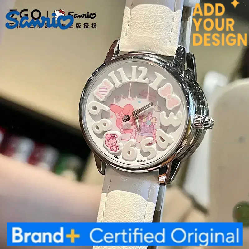 Sanrio Melody Childrens Luminous Watch Girls Ins Quartz Watches Cute Birthday Gifts H251223