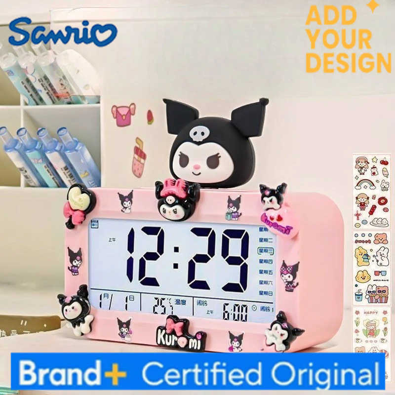 Sanrio New Hello Kitty My melody Kuromi Cinnamoroll Alarm Clock Creative High-value Cute Boys and Girls Smart Electronic Watch H251223
