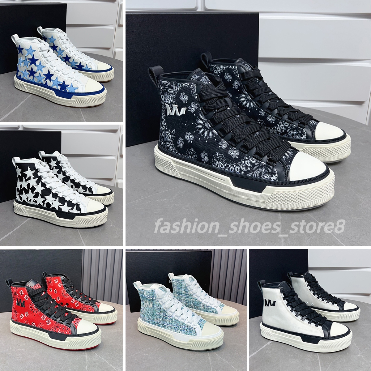 Designers Stars Court HI Canvas Shoes High-top Shoes men women Luxurys board shoes Bone Top quality Casual shoes skeleton Skateboard shoes Fashion sneakers size 35-46