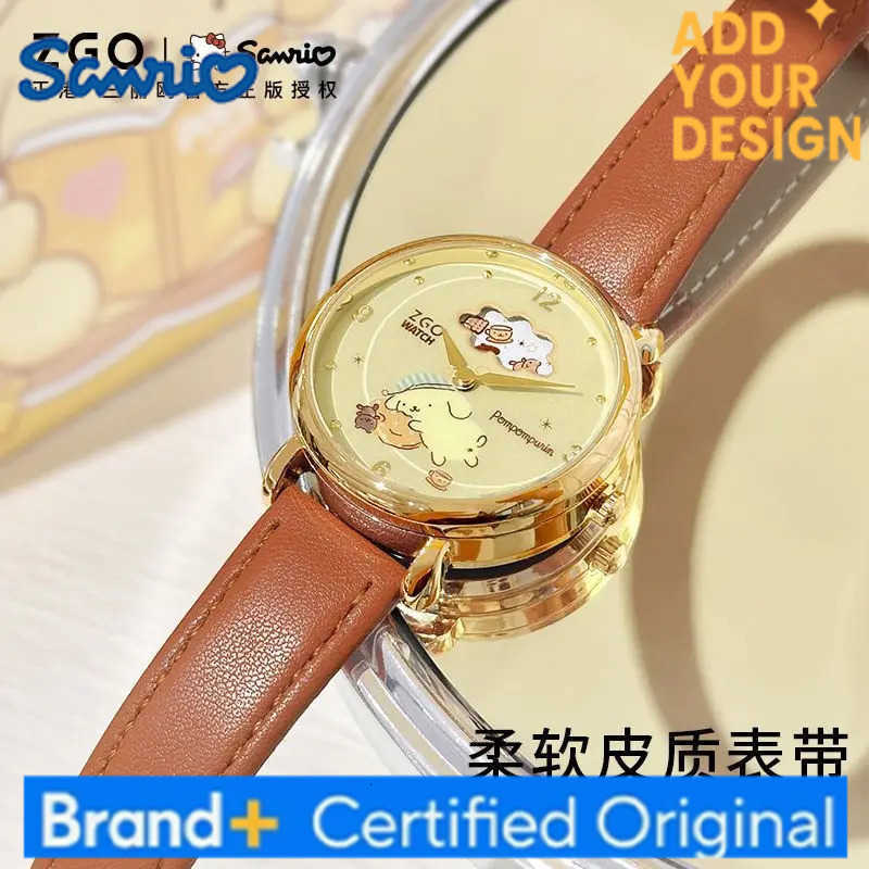 Sanrio Cartoon Anime Series Pudding Dog Peripheral Watch Simple Waterproof Pointer Fashion Quartz Movement Watch H251223