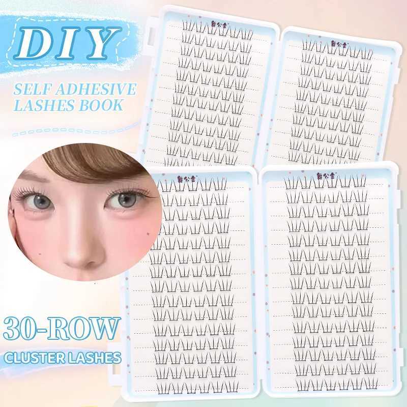 DINGSEN 30rows Idol Clusters Lashes Glue Eyelashes Book Manga Eyelash Clusters DIY Lashes Makeup Natural Anime Lashes EyelashT251223