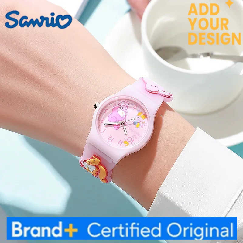 Sanrio Cute Hello Kitty Watches for Girls 3D Cartoon Pattern Kuromi Waterproof Quartz Children Watch Wrist Clock Kids Gift reloj nina H25122311