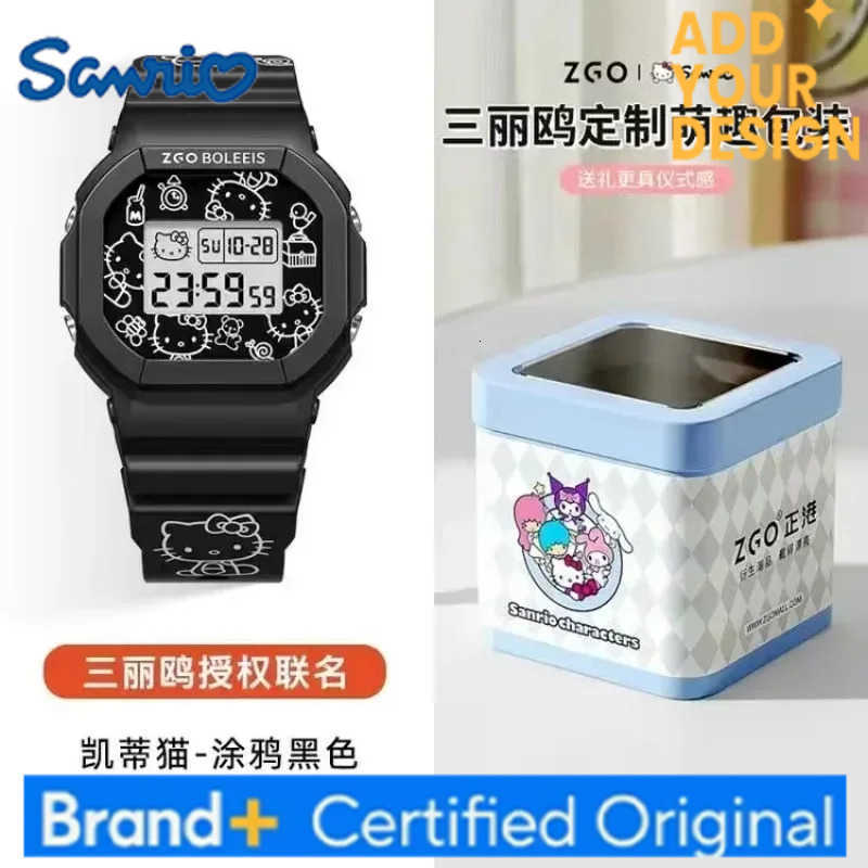 Sanrio Hello Kitty Series Waterproof Luminous Electronic Watches for Girls Students Decorated KT Birthday Gifts H251223